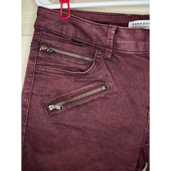 Zara Basic Z1975 Denim Purple Skinny Jeans  Size 6 - Picture 4 of 8